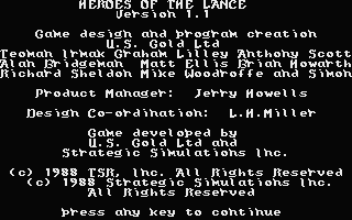 Advanced Dungeons & Dragons Heroes Of The Lance screenshot 1 for Atari ST